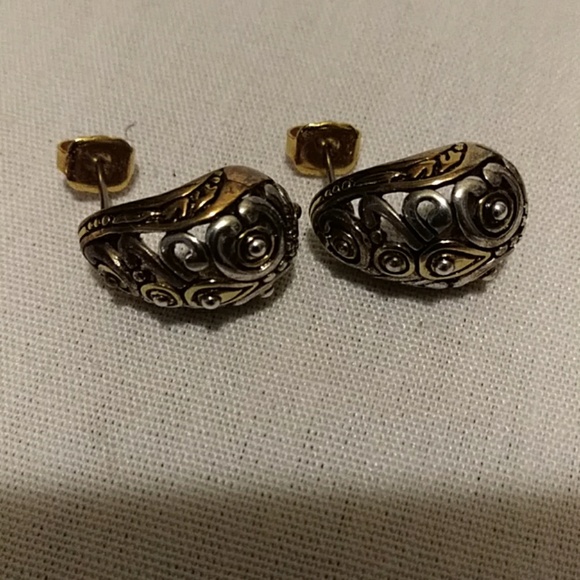 Avon Vintage Magnetic Silver & Gold Tone Bracelet and Earrings Set - Picture 5 of 6